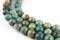 The Bead Chest Round Turquoise Beads - Quality Genuine Turquoise Stone Beads for Crafts and Jewelry Making (Graduated 4-9mm) - Single 16" Strand